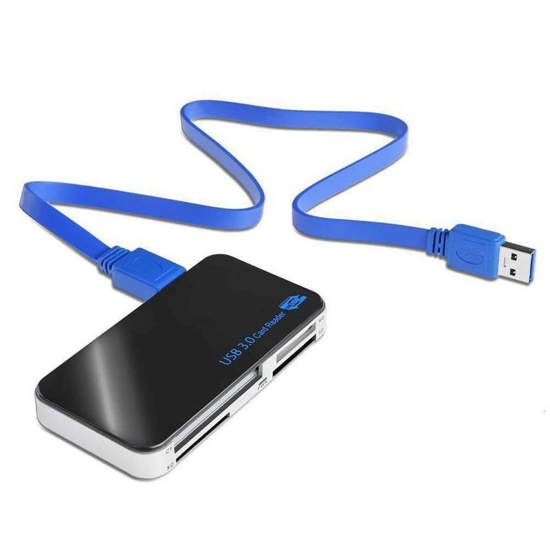 Sanoxy USB 3.0 8-in-1 Compact Flash Multi Card Reader CF Adapter Micro SD MS XD 5Gbps, 1 of 4