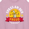 Women's Peanuts Snoopy Spass An Der Freud Graphic Racerback Tank - Heather Orchid - X-Large - 2 of 4