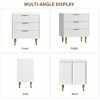 Drawer Dresser for Bedroom, Wood Chest of Drawers, Fluted Dresser with Golden Metal Handle, for Hallway and Entryway, Easy Assembly - 4 of 4