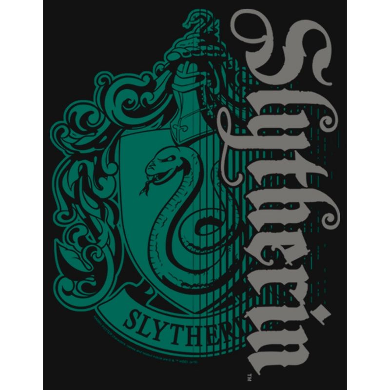 Girl's Harry Potter Slytherin Dark Badge Logo T-Shirt, 2 of 4
