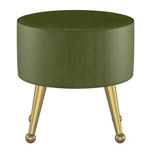 Ramses Ottoman with Splayed Emerald Green - Opalhouse