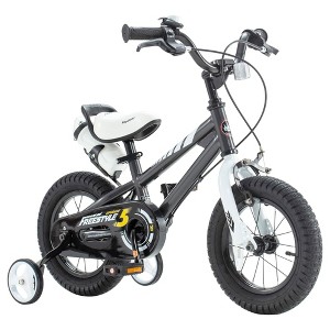 RoyalBaby Freestyle Children Kids Bicycle w/Handbrake, Training Wheels, and Water Bottle, for Boys and Girls Ages 3-10 - 1 of 4