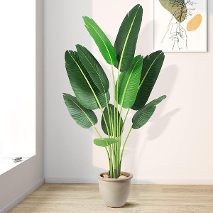 4 Ft/5FT/6FT Bird of Paradise Artificial Plant, Artificial Bird of Paradise Plant,1pack or 2pack - 1 of 4