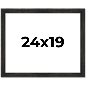 PosterPalooza | 24x19 Wide Barnwood Picture Frame, UV Acrylic, 6 Finishes - Grey, Brown, White, and Black - 1 of 4