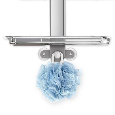 Adjustable Stainless Steel and Aluminum Shower Caddy with Suction Mount