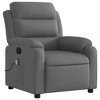 vidaXL Massage Recliner Chair Dark Gray Fabric - 3 of 4