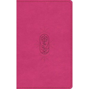 ESV Kid's Bible, Thinline, Red Letter (Trutone, Berry, the True Vine Design) - Large Print (Leather Bound) - 1 of 1