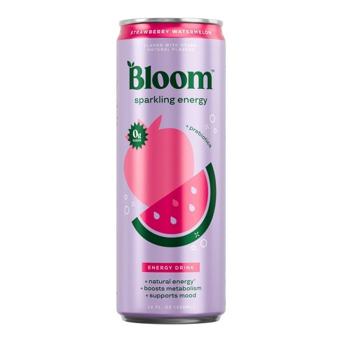 Bloom Strawberry Watermelon Energy Drink - 12 Fl Oz Can : Target