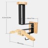TROPOW Helmet Holder, Multi-Functional Wooden Motorcycle Helmet Stand with Heavy Duty Metal Frame, Wall Mounted Coat Rack for Hallway - 3 of 4