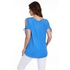 Women's BEADED COLD SHOULDER TOP - ANGEL - 3 of 4