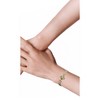 Mila Chain Bracelet Gold Plated with Pavé CZ Rows and Clover Accent - 2 of 2