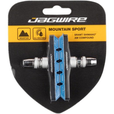 Jagwire Mountain Sport V-Brake Pads Threaded Post Blue All Weather Compound