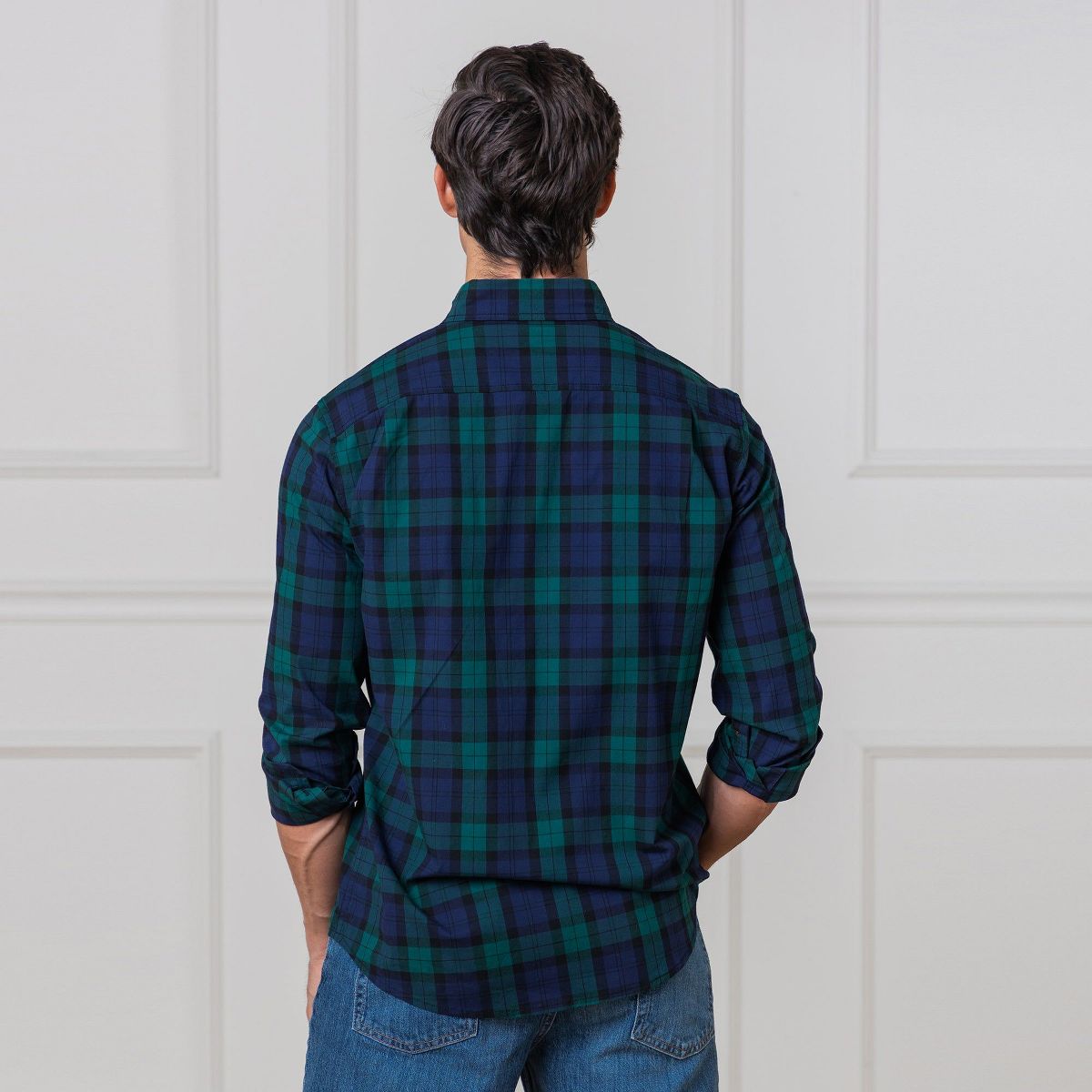 Hope & Henry Mens' Long Sleeve Stretch Poplin Button Down Shirt - thumbnail 9