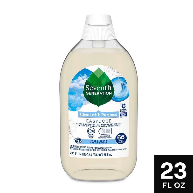 Seventh Generation Free &#38; Clear Ultra-Concentrated 66-Loads Laundry Detergent &#8211; 23.1 fl oz, 1 of 12
