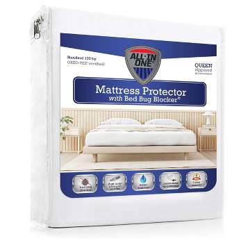 All-In-One Mattress Protector Cover with Zippered Bed Bug Blocker - Fresh Ideas