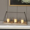 The Lakeside Collection Modern Farmhouse Decor Accents - Wood & Iron Candleholder - 2 of 4