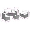 vidaXL 8 Piece Patio Sofa Set with Cushions Black Poly Rattan - 3 of 4