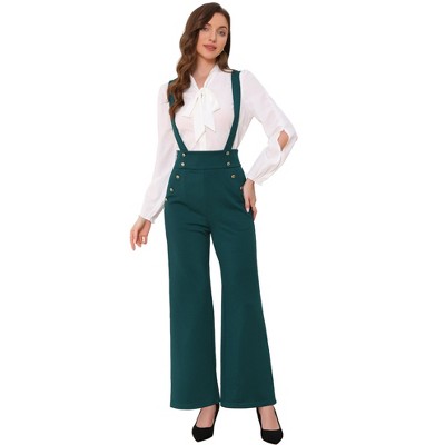 INSPIRE CHIC Women's Casual Office Adjustable Straps Wide Leg Jumpsuits