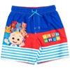 CoComelon Tomtom JJ Cody Nico Mochi Wally Short Sleeve Rash Guard Swim Shirt & Swim Trunks Bathing Suit - 4 of 4