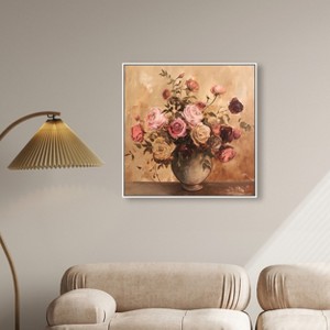Art Remedy Burgundy Flower Afternoon Floral Glam Art Framed - 1 of 4