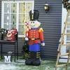 Whisen 6FT Christmas Inflatable Nutcracker Toy Soldier with Candy Cane, Outdoor Blow-Up Yard Decoration with LED Lights Display - Red - 2 of 4