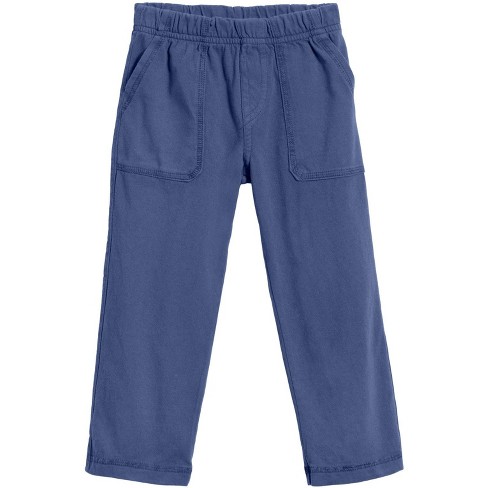 City Threads Boys USA-Made Soft Cotton 3-Pocket Jersey Pants - UPF 50+ |  Smurf Blue 2T