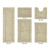 Lux Premium 100% Cotton Tufted Solid Reversible 5 PC Bath Rug Set – Ultra-Soft, Water-Absorbent, Durable, Machine Washable Bathroom Rug - 2 of 4