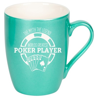 100 North Seafoam Metallic Finish, 10 Ounce, Comfortably Fits Your Hands, New Bone China Coffee Tea Cup Mug, The Myth The Legend World's Greatest