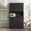 SKRAN 70.87" Tall Wardrobe& Kitchen Cabinet, with 6-Doors, 1-Open Shelves and 1-Drawer for Bedroom - 2 of 4