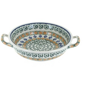 Blue Rose Polish Pottery C40 Ceramika Artystyczna Mini Casserole Dish with Handles - 1 of 1