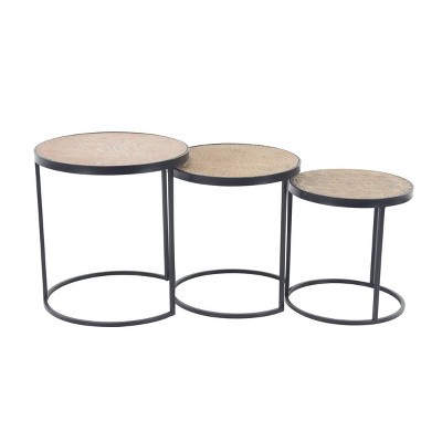 Set of 3 Modern Nesting Tables Beige - Olivia & May