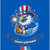 Americana Happy Birthday USA Men's Crew Neck Short Sleeve Tee - 2 of 2