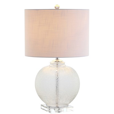 24" Glass/Crystal Avery Table Lamp (Includes LED Light Bulb) Clear - JONATHAN Y