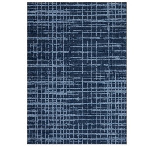 Modern Striped Area Rug Washable Rug Stain Resistant Foldable Indoor Carpet with Non-Slip Backing Low Pile Floor Cover for Living Room Bedroom - 1 of 4