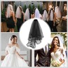 Unique Bargains Comb Wedding Veil Black 1 Pc - 4 of 4