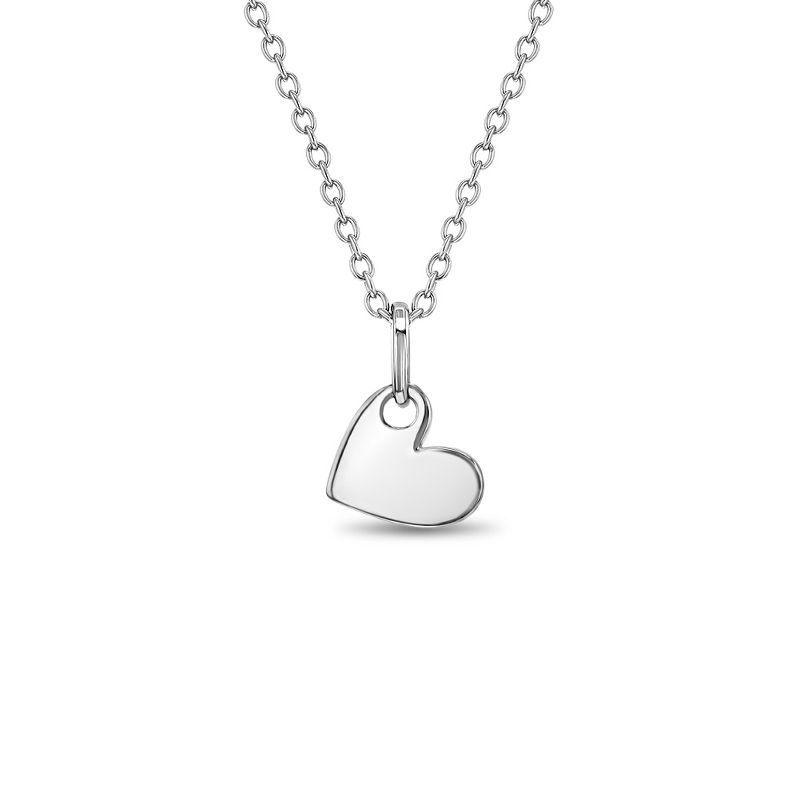 Girls' Tiny Hangin' Heart Sterling Silver Necklace - In Season Jewelry, 1 of 5