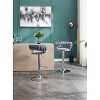 Lyngins Office & Bar Counter Height Bar Stool Set of 2,Modern Swivel Bar Stools with Chrome-Plated Metal Base, Height Adjustable Velvet Counter Stools - 3 of 4