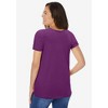 Woman Within Plus Size Perfect Short-Sleeve Shirred U-Neck Tunic - 3 of 4