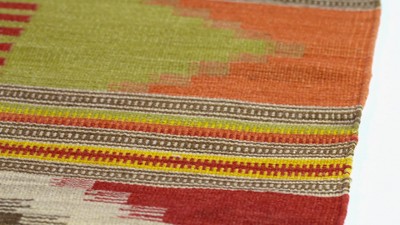 Handmade Red and Multi Geometric Wool 6' x 9' Area Rug