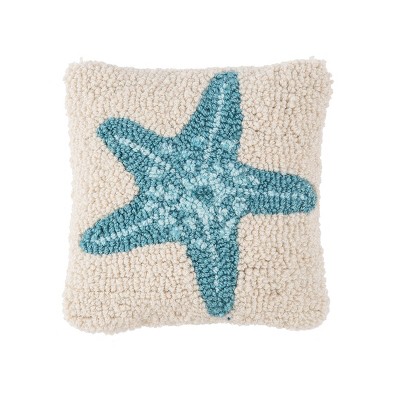 C&F Home 8" x 8" Hooked Starfish Petite Throw Pillow