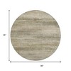 HomeRoots 8' Taupe And Beige Round Abstract Washable Indoor Outdoor Area Rug - 3 of 4