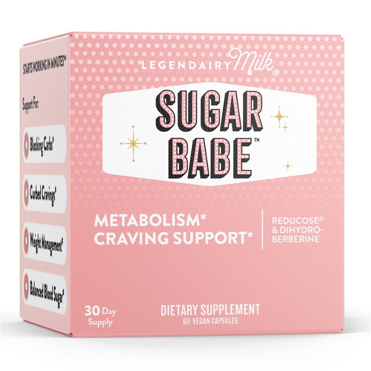Legendairy Milk Sugar Babe Carb Management Dietary Supplement Capsules - 60ct - thumbnail 2
