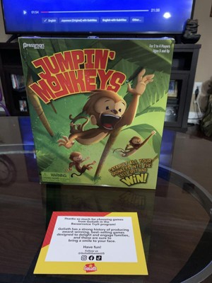  Pressman Jumpin' Monkeys: Catapult Your Monkeys Into The Tree  to Win, Multi, 5 : Toys & Games