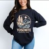 Yosemite National Park Two-Toned Circle - Women's Garment Dyed Long Sleeve Graphic T-Shirt - 3 of 4