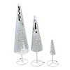 Cody Foster 12.0 Inch Small Mirrored Trees Christmas Decorative Tree Set , Christmas Decor Reflect Set Of 3 (3PC) - 2 of 3