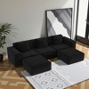 118-inch Modular Sectional Sofa with Cloud Corduroy Fabric, Convertible Sofa Bed, Footrests & Flexible Configuration - 4 of 4