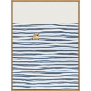 Amanti Art Otter in the Waves by Little Dean Framed Canvas Wall Art - 1 of 4