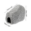 Unique Bargains Ceramic Aquarium Hideaway Rock Cave Fish Tank Decoration Gray 4.45x3.66x2.68 inches - 4 of 4