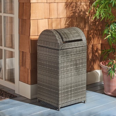 Serapis Outdoor Trash Can - Grey - Safavieh. : Target