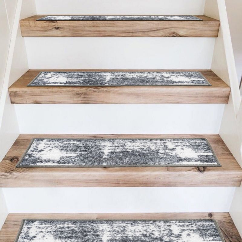World Rug Gallery Distressed Contemporary Bohemian Non-Slip Stair Treads, 5 of 10